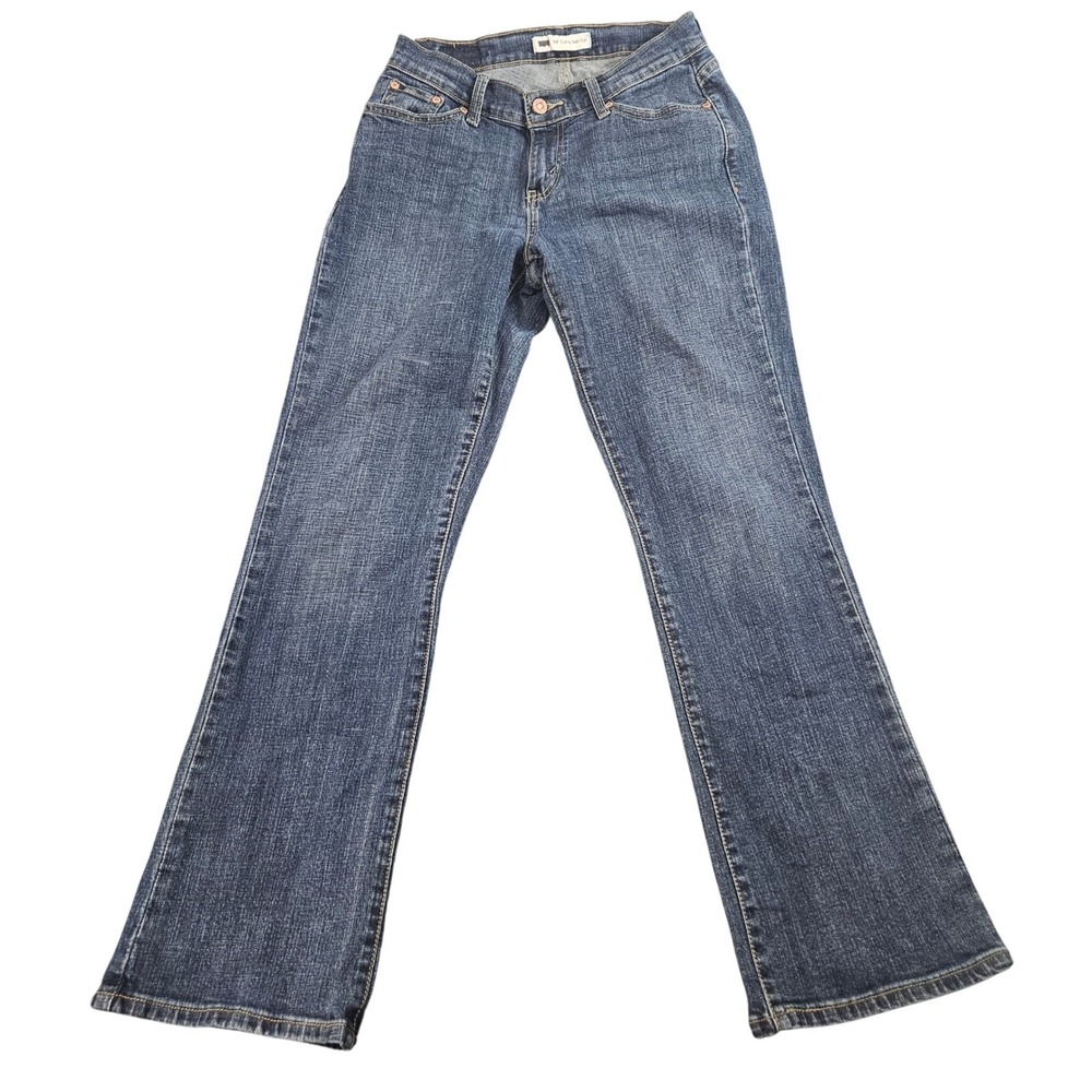 Levi 529 Jeans Womens 29 Blue Curvy Boot Cut Stretch Denim Casual Western Boho